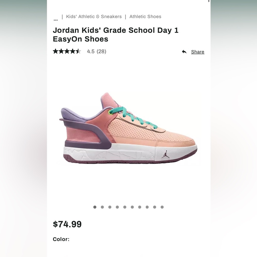 Brand new in box unworn girls Jordan’s